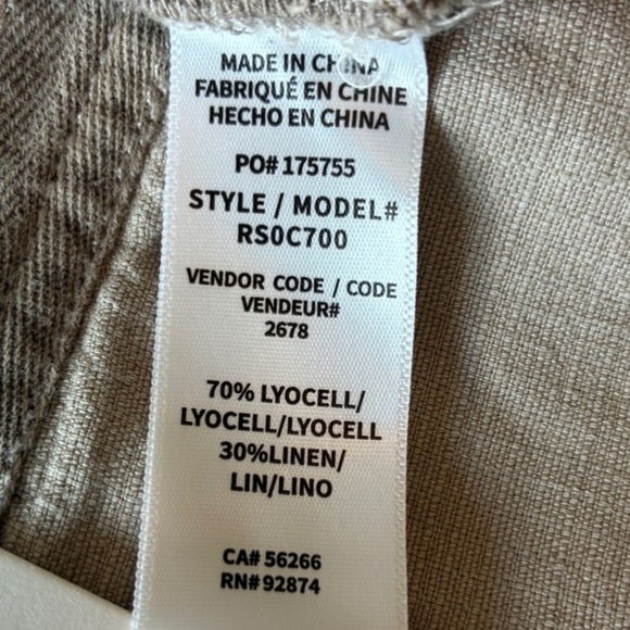 Splendid Lakeside Linen Blend Jogger In The Color Fawn Tan Beige Size XL - Picture 10 of 12